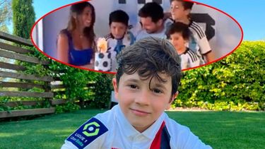 El festejo de cumpleaños de Mateo Messi con los colores de la Selección.&nbsp;
