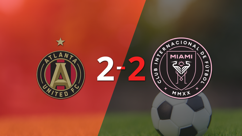 Muchos goles en el empate a 2 entre Atlanta United e Inter Miami