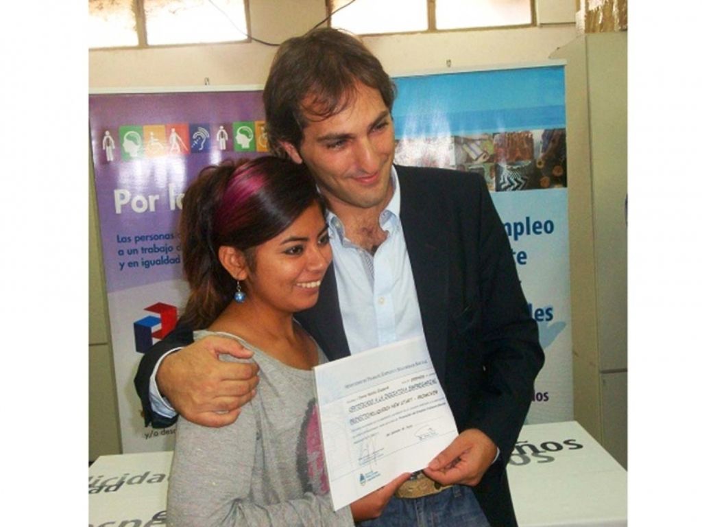 Eduardo Uriondo con emprendedora local