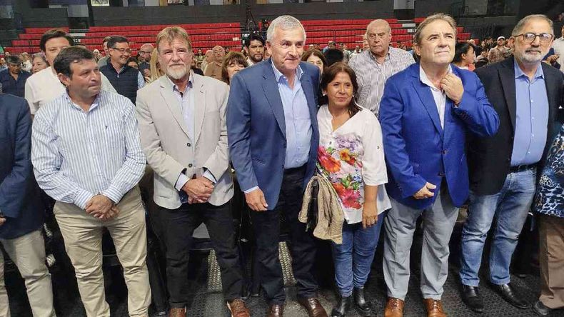 Gerardo Morales en el acto en el estadio Federación Gerardo Morales en el acto en el estadio Federación