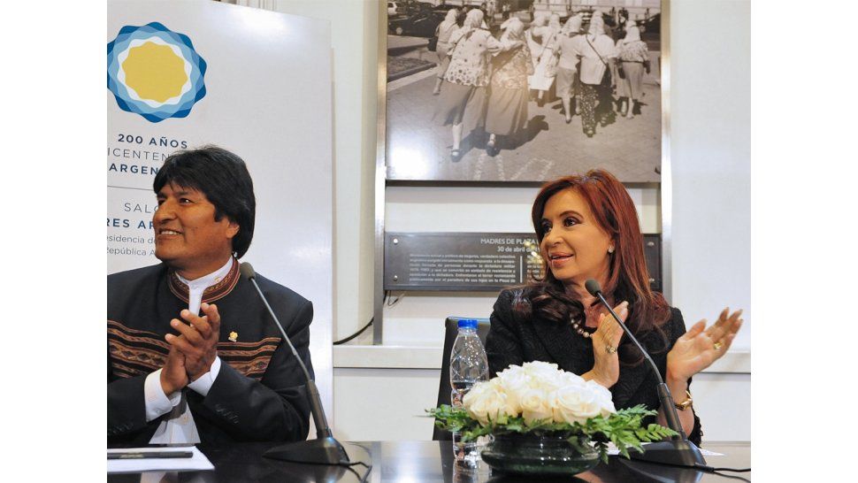 Cristina y Evo Morales