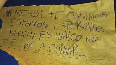 Lionel Messi recibió un mensaje mafioso en Rosario
