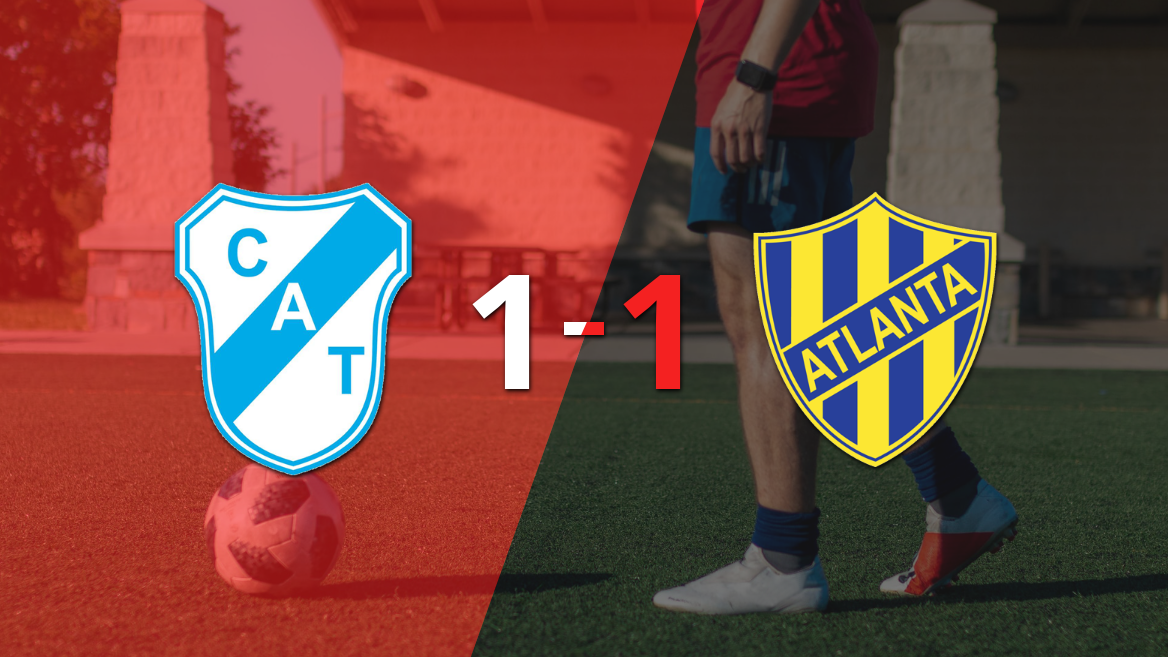 atlanta empato 1-1 en su visita a temperley