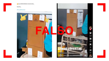 La foto de una urna con dos cintas rotas no prueba que hubo fraude electoral; la que garantiza su seguridad es otra faja más ancha
