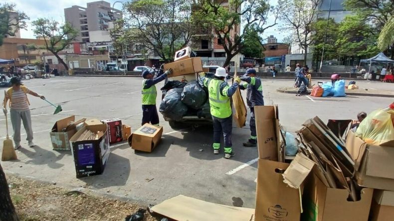 Operativo de limpieza en San Salvador de Jujuy