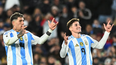 Enzo Fernández y Julián Álvarez no serán de la partida en el último partido del año de la Selección (REUTERS/Rodrigo Valle)