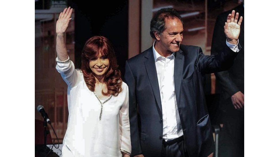 Cristina junto a Scioli