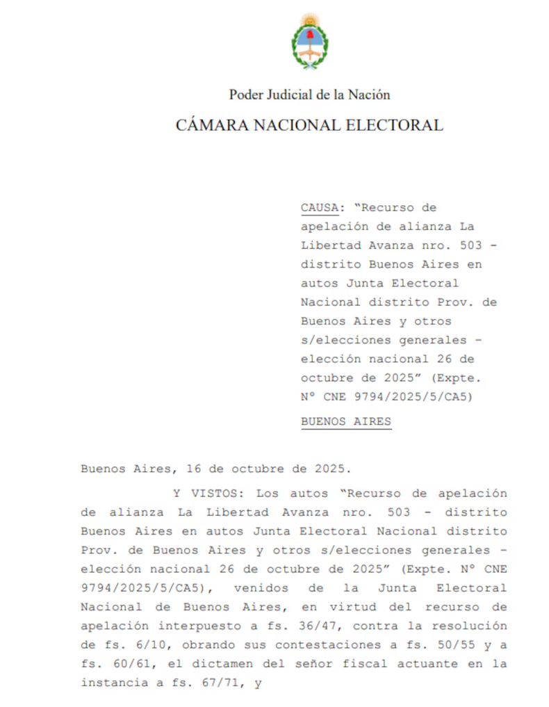 La Cámara resaltó que el Correo Oficial informó que es posible la reimpresión y la distribución sin entorpecer el despliegue del resto del material electoral necesario para llevar a cabo los comicios.