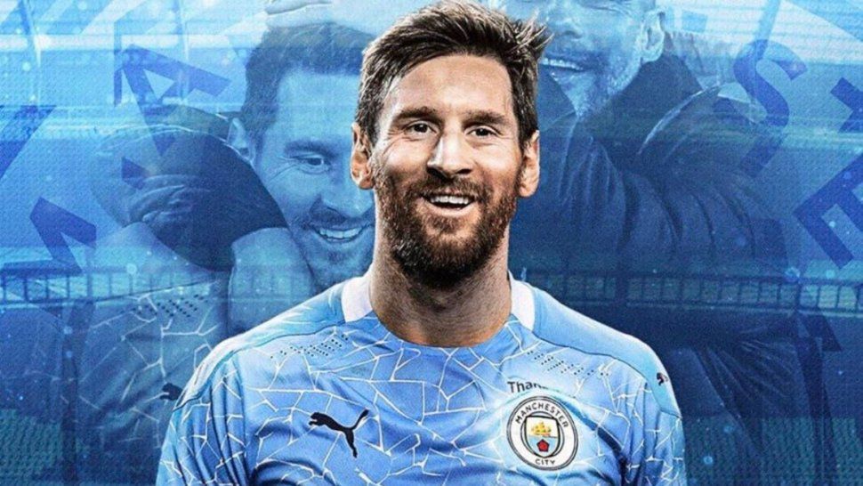 Montaje: Messi camiseta del Manchester