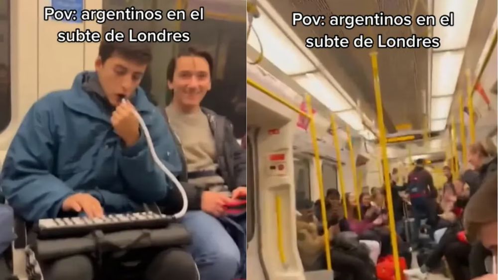 Un grupo de argentinos cantó Muchachos en un subte de Lóndres y fueron furor en redes sociales.