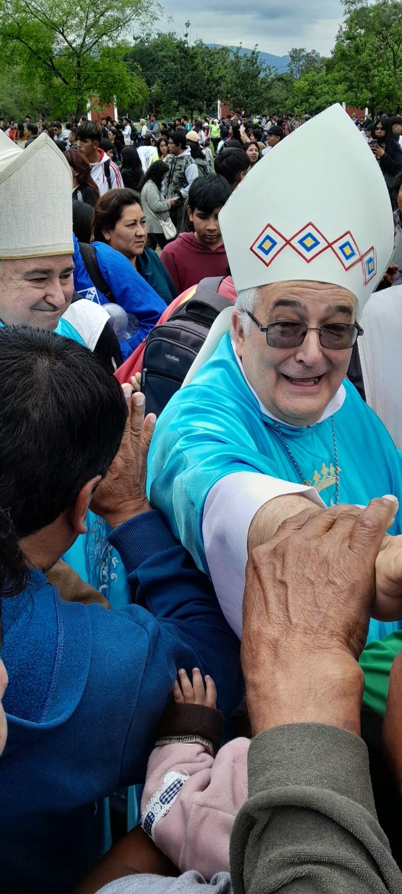 Arzobispo de Tucum&aacute;n, Carlos S&aacute;nchez, en la misa de los j&oacute;venes en R&iacute;o Blanco.&nbsp;