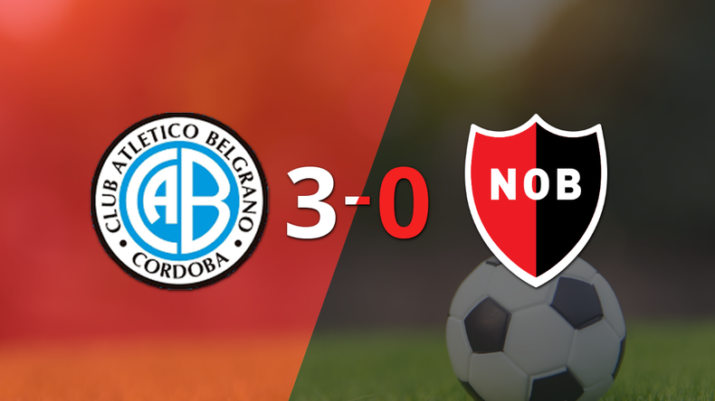 Goleada de Belgrano 3 a 0 sobre Newell`s