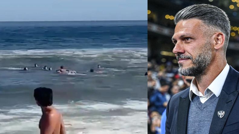 Martín Demichelis y sus hijos fueron arrastrados por la corriente en Punta del Este.