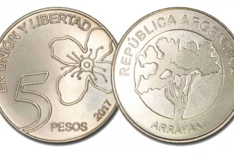 Monedas de $5.