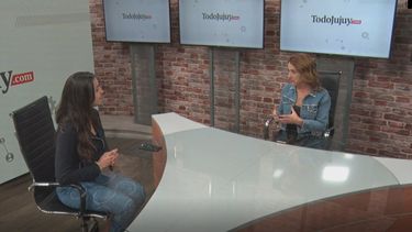 Ana De Tezanos Pintos, una joven que ama el teatro y lo demuestra en momento. “En Jujuy se presenta obras, y estar con la gente es lo más lindo que nos puede pasar a los que amamos el teatro”.