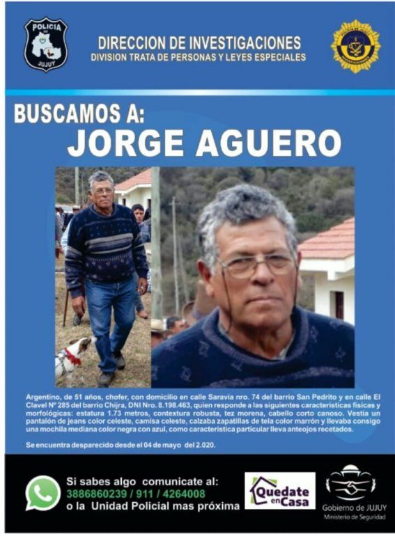 Jorge Agüero desapareció hace más de un año.