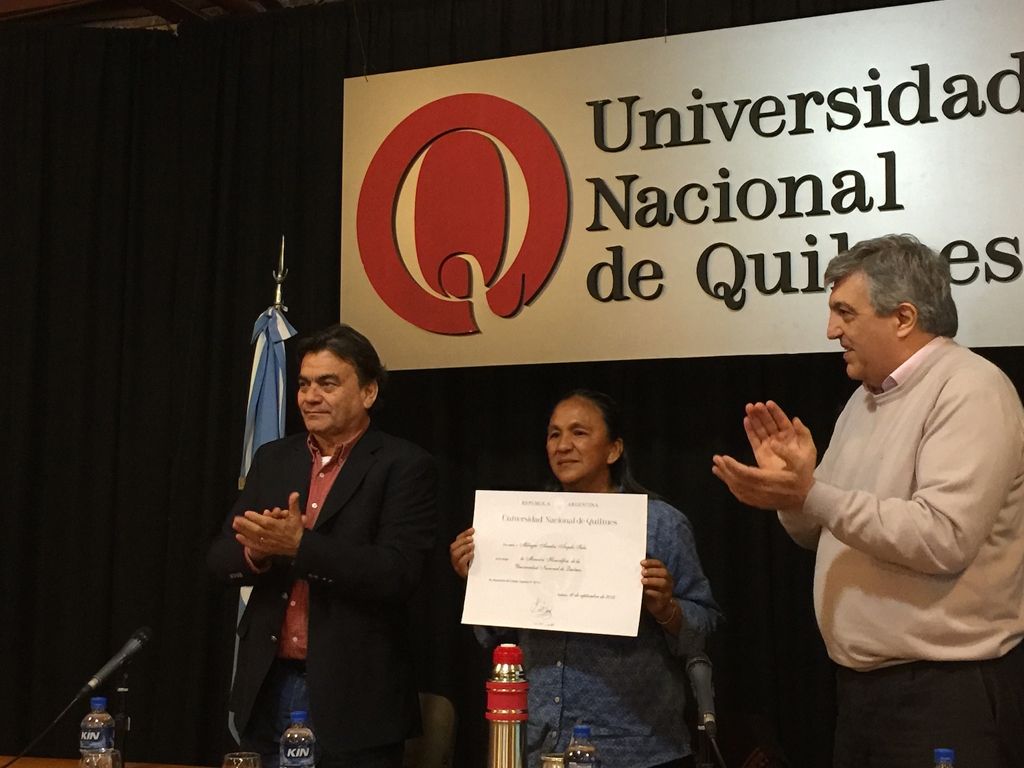 Distinción a Milagro Sala