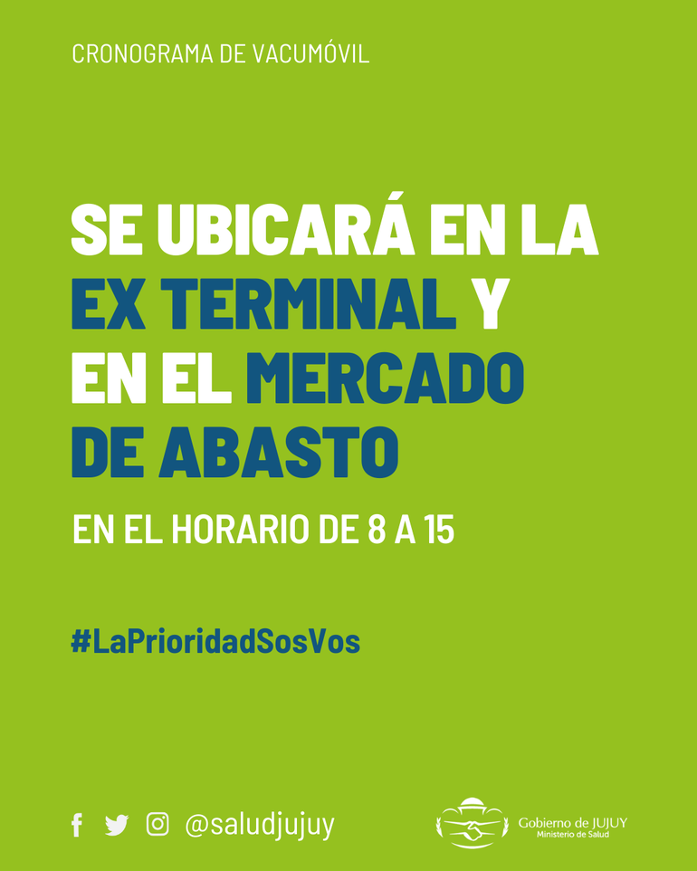 Vacumóvil: así será el cronograma esta semana