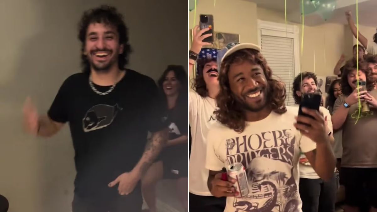 Le organizaron la fiesta de cumpleaños y recibió una sorpresa que despertó la risa de todos.