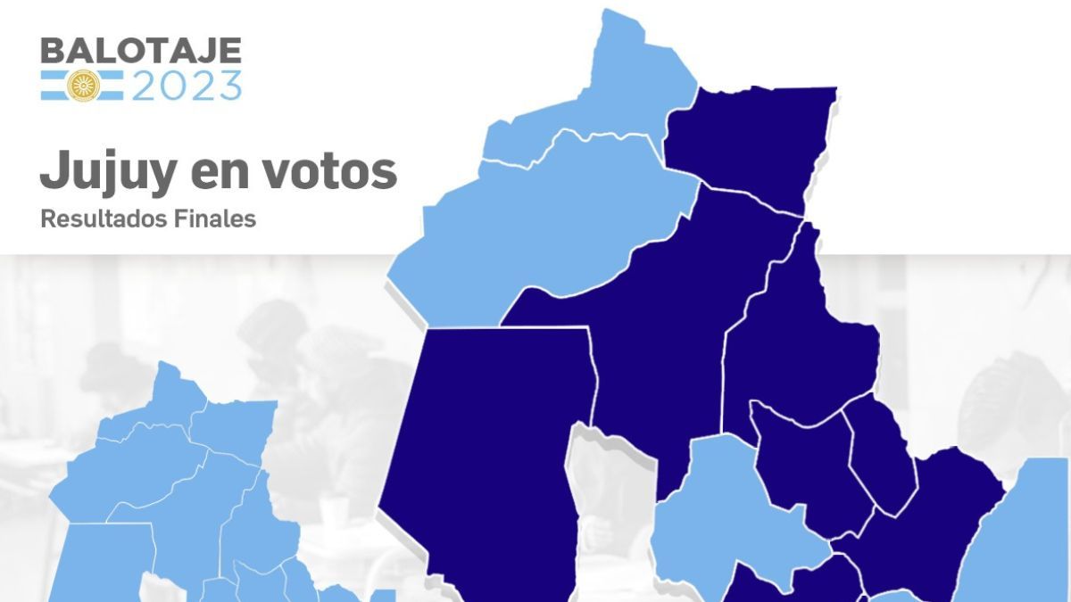 Mapa de Jujuy en las elecciones de octubre y noviembre para presidente.