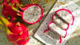 Pitahaya, conocida como fruta del dragón.