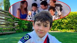 El festejo de cumpleaños de Mateo Messi con los colores de la Selección.&nbsp;
