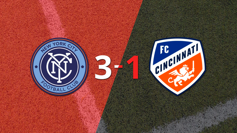 New York City FC superó por 3-1 a FC Cincinnati como local