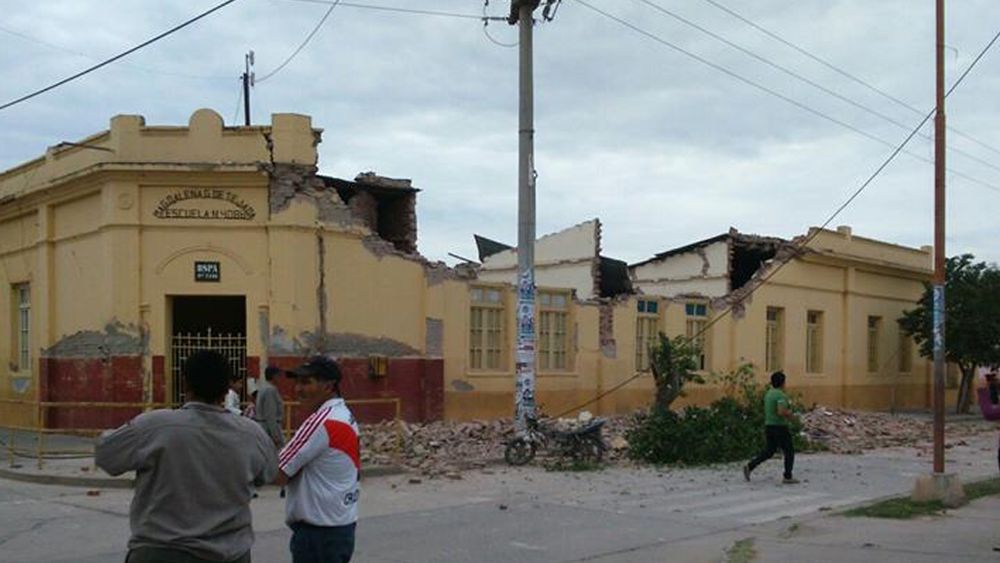 Destrucción por el sismo