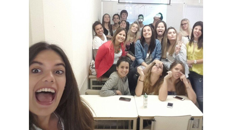 Alumnos y las selfies