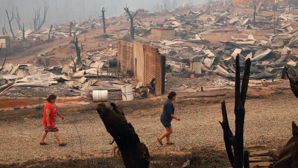 Incendio en Chile