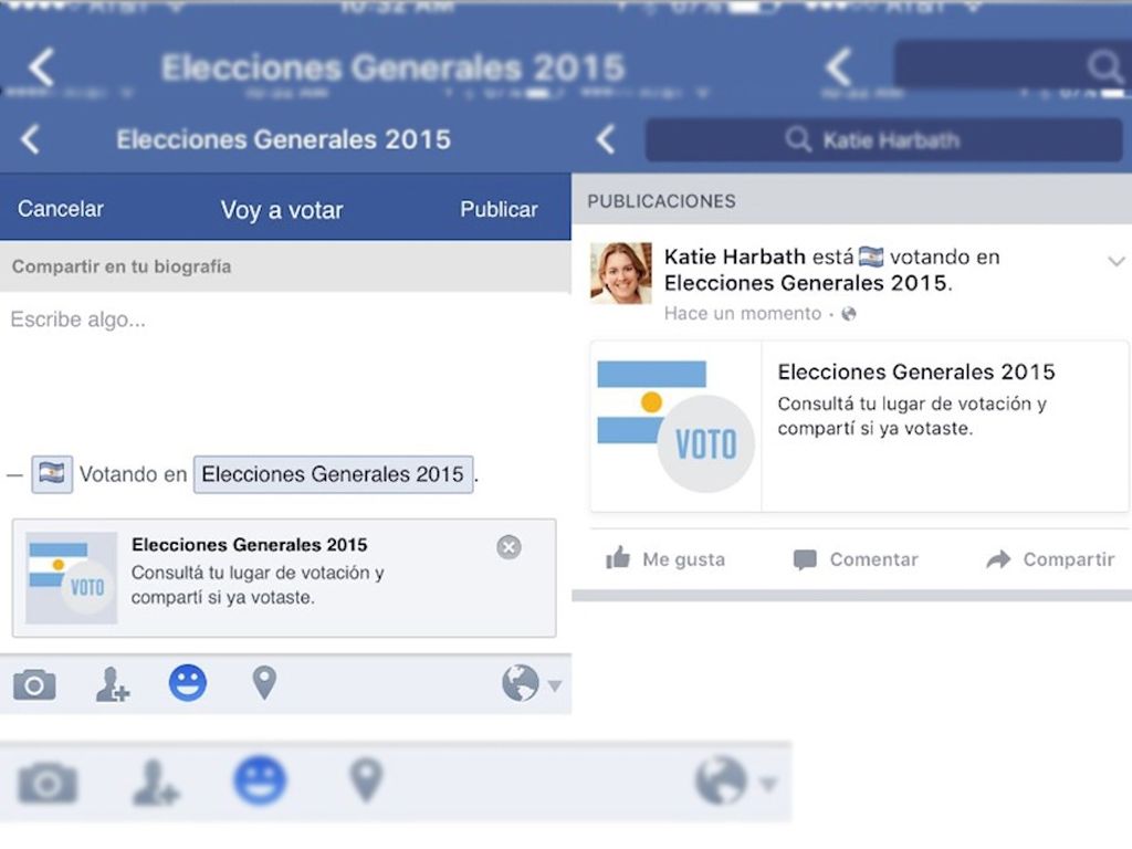 Facebook y su botón de "Yo voté"