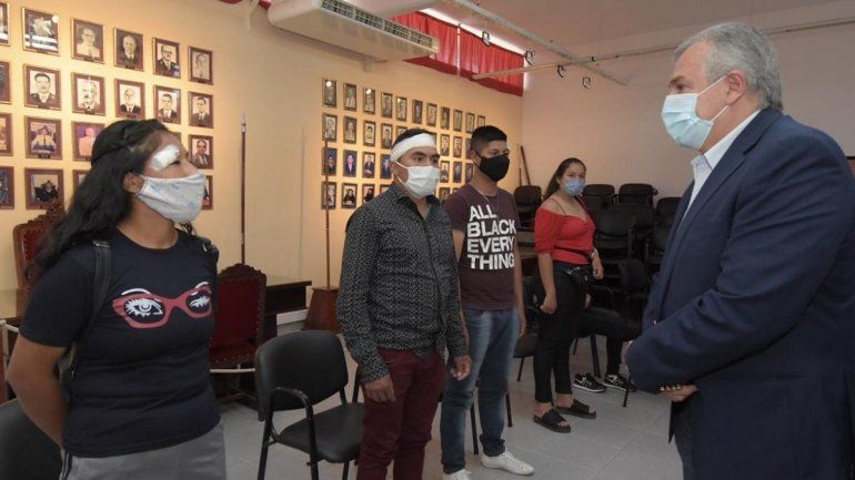 Gerardo Morales visitó a policías golpeados en Campo Verde