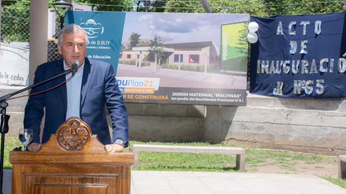 El gobernador Gerardo Morales inauguró un nuevo jardin maternal.&nbsp;