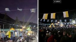 La Virgen de Punta Corral partió esta mañana rumbo a su santuario. (fotos Comisión Municipal Tumbaya)