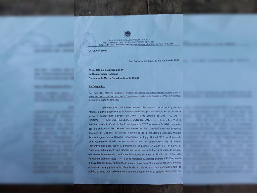 Resolución de la justicia