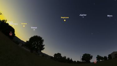 Alineación de 7 planetas: cómo ver esta noche el fenómeno astronómico.