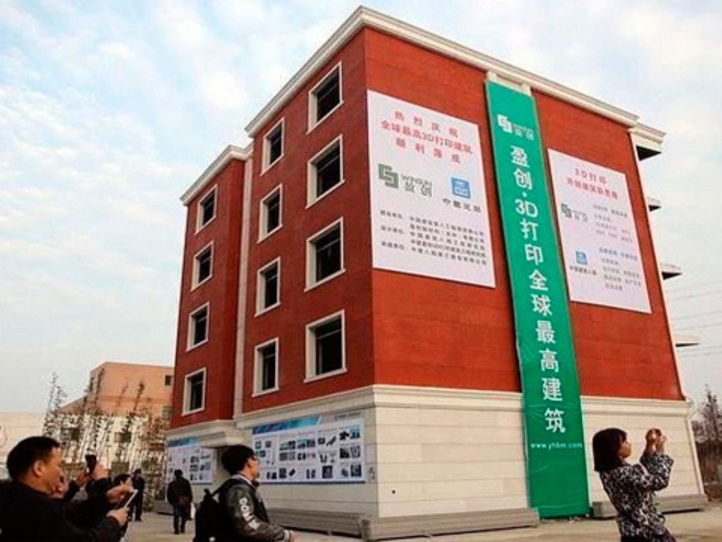 Edificio chino creado por impresora 3D