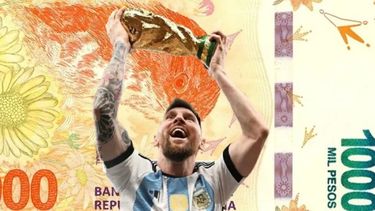 Comenzó a circular la idea de que la cara de Messi aparezca en una serie de billetes de mil pesos.