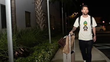 Messi llegó a Miami para sumarse a la concentración de la selección argentina.