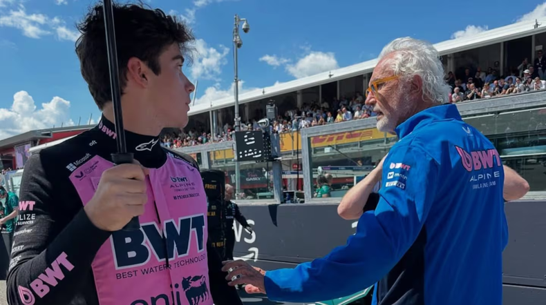 Franco Colapinto y Flavio Briatore. (Foto: Instagram / @alpinef1team)