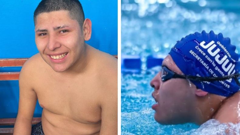 Carlos quiere seguir creciendo en la natación.