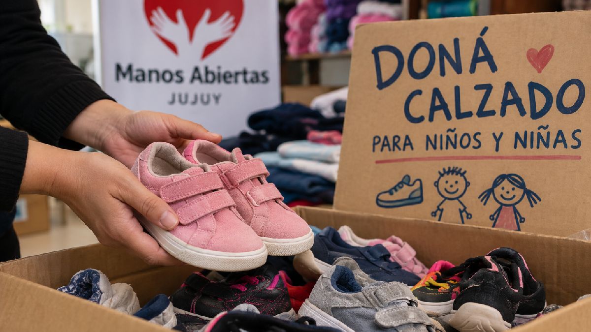 Manos Abiertas lanzó una campaña para recolectar calzado infantil en Jujuy