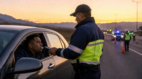 Todo Jujuy | Control de alcoholemia (imagen creada con IA).
