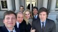 Javier Milei y su equipo en la Casa Blanca.