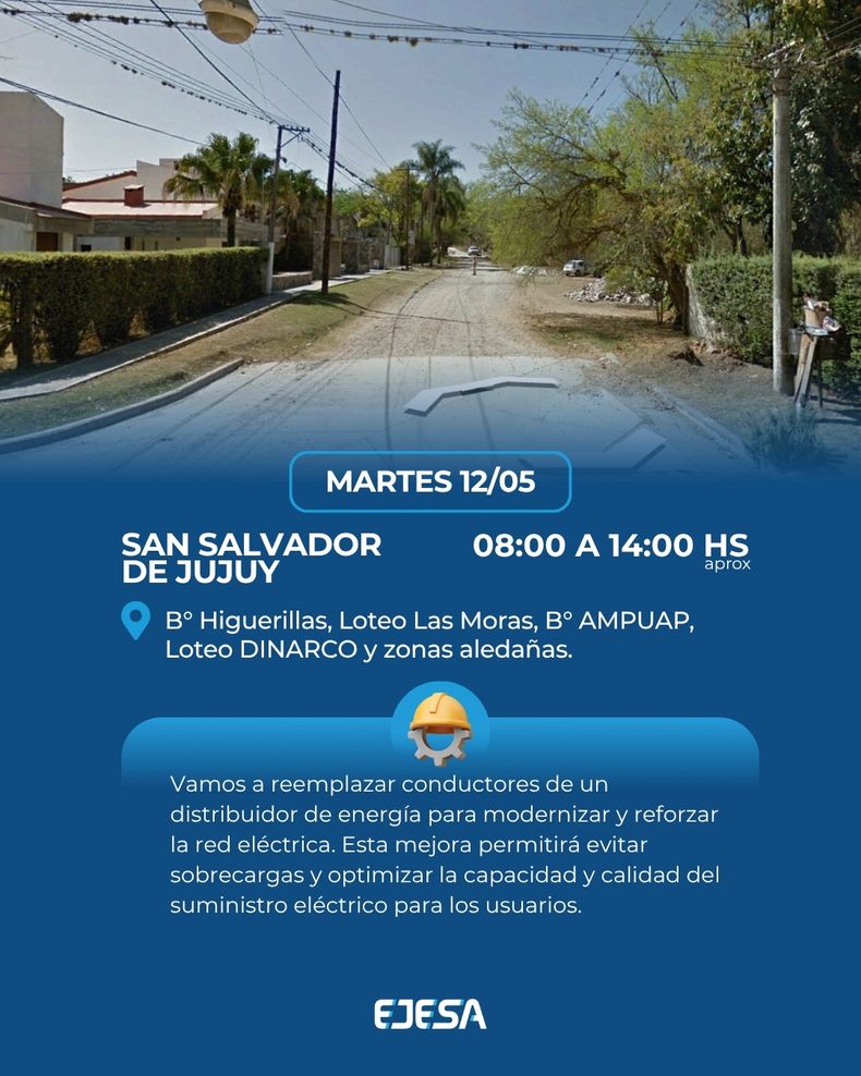 Cortes de luz programados.