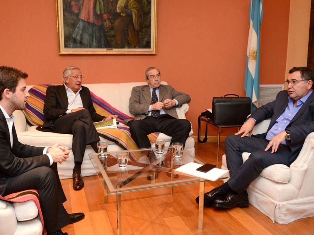 Fellner con empresarios mineros