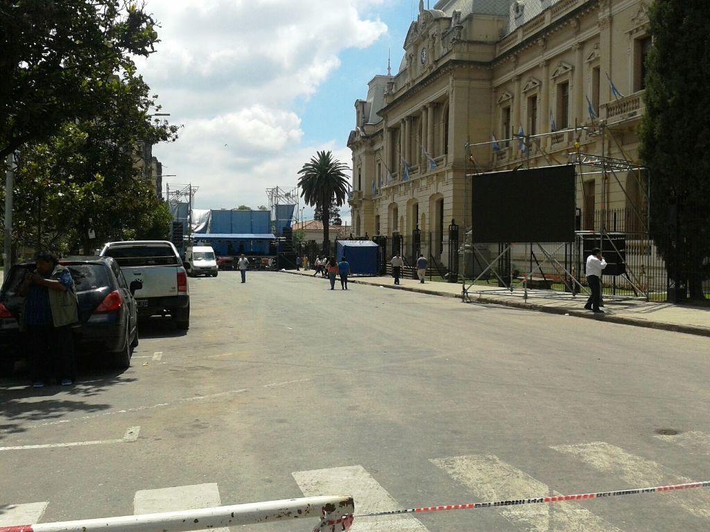 Escenario en calle San Martín