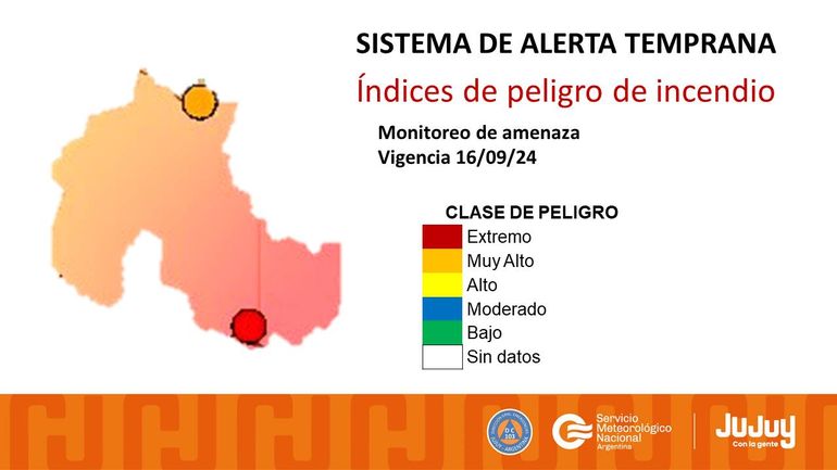 Jujuy bajo riesgo extremo por incendio: ¿para cuándo y qué zonas?