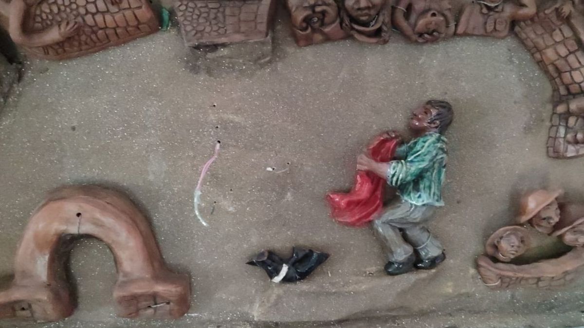 FNE 2024: robaron las imágenes de arcilla del carruaje de Casira FNE 2024: robaron las imágenes de arcilla del carruaje de Casira