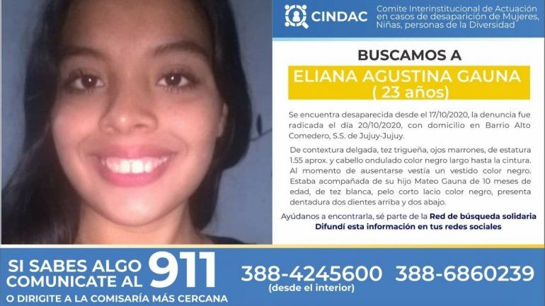 En caso de saber sobre el paradero de Romina, su bebé y la pareja, de inmediato hacer la denuncia. 